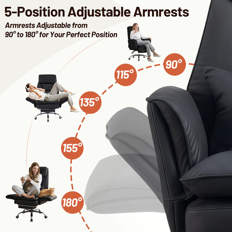 Big and Tall Office Chair Ergonomic Computer Desk Chair with Footrest