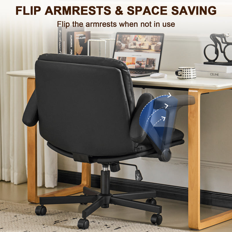 Criss Cross Chair with Flip-up Arms