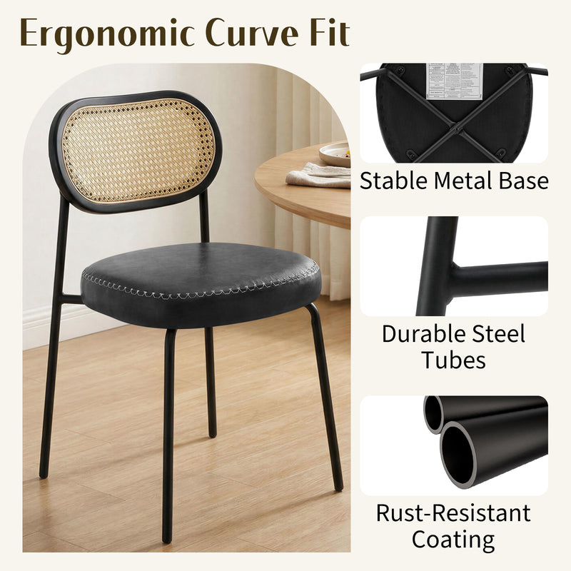 Luxury-Simplified 2-PCs Rattan Dining Chairs