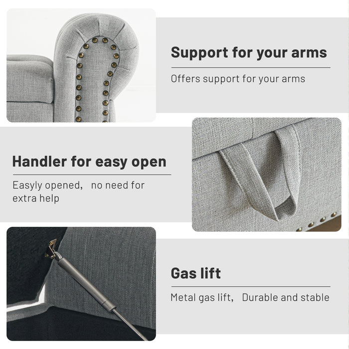 Zakhar Button Tufted Storage Bedroom Bench