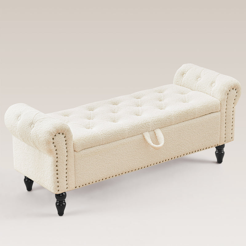 Zakhar Button Tufted Storage Bedroom Bench
