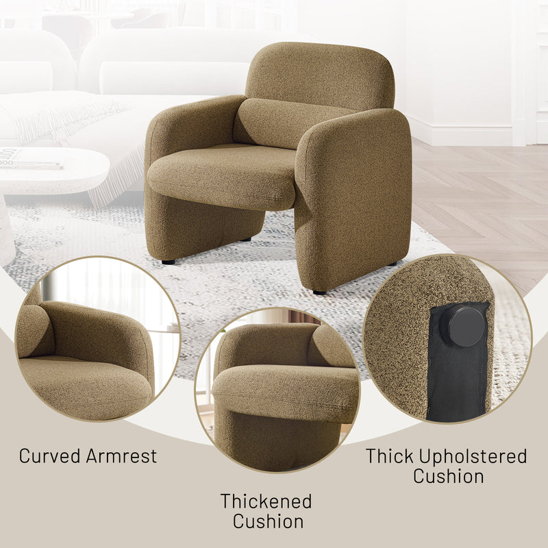 Wide and Deep Seat Chenille Lounge Chair,