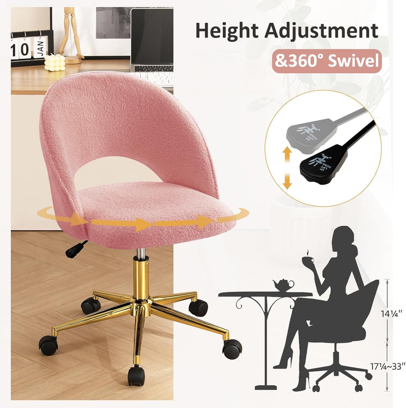 Swivel Adjustable Vanity Chair