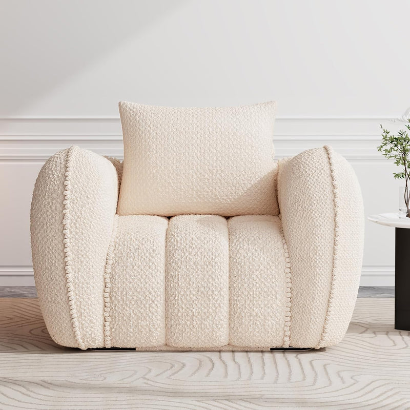 Pumpkin-Shaped Modern Accent Sofa Chair