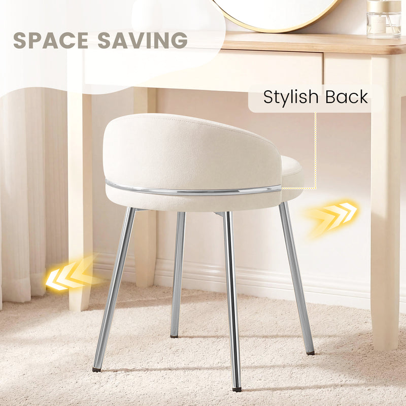 Cute Vanity Chair With Golden Legs
