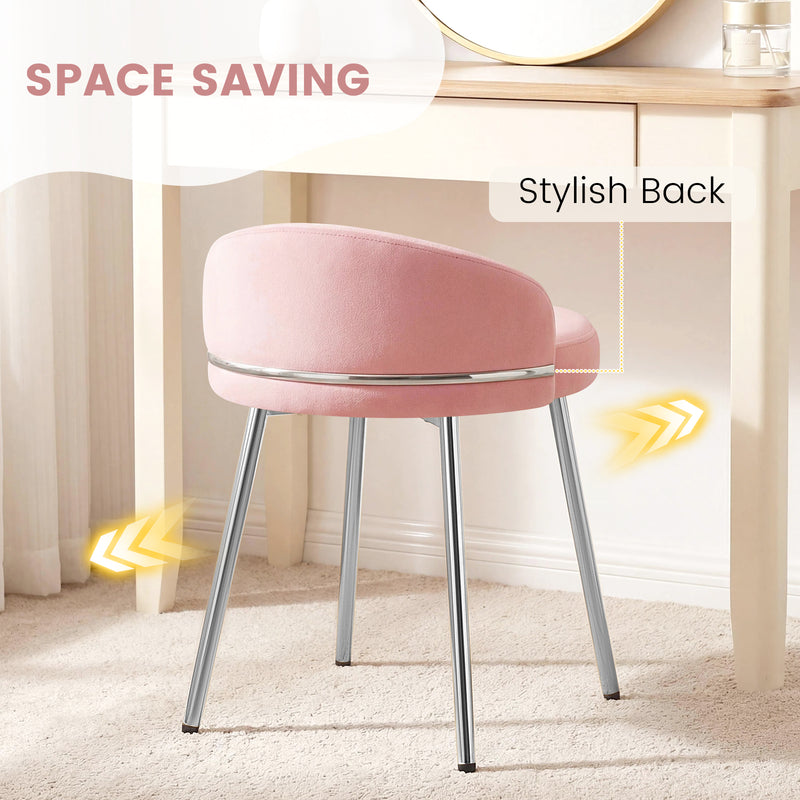 Cute Vanity Chair With Golden Legs