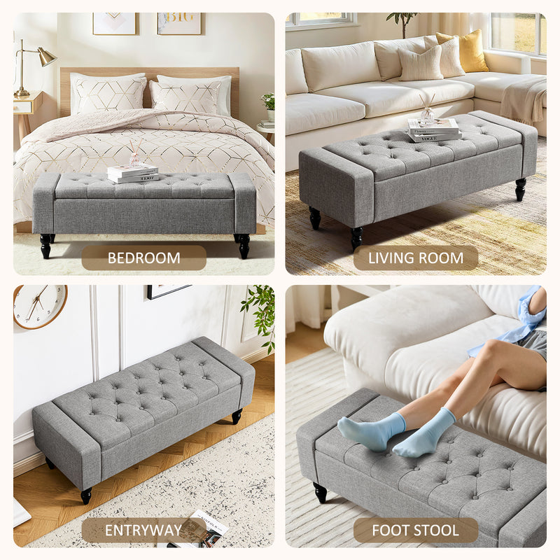 47 inch Storage Bench for End of Bed