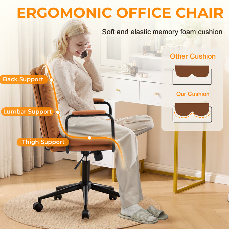 Home Office Desk Chair with Lumbar Support