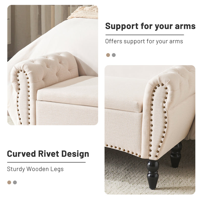 Zakhar Nailhead Tufted Storage Bedroom Bench