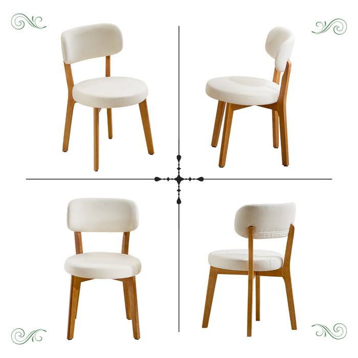 Dining Chair Set of 2, SOLID WOOD