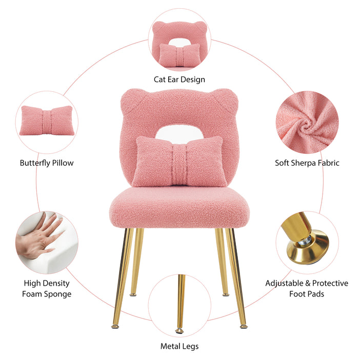 vanity chair with open-back chair