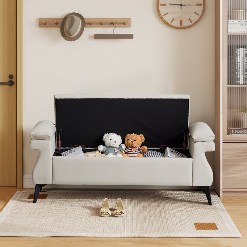 51” Storage Bench with Armrest Cushion