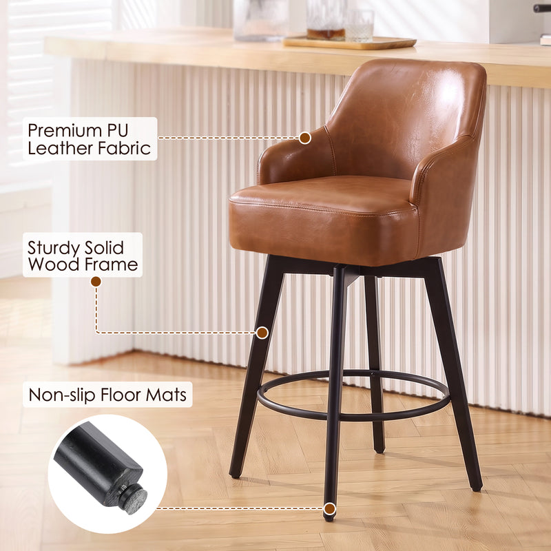 26'' Swivel Counter Height Bar Stools Set of 2
