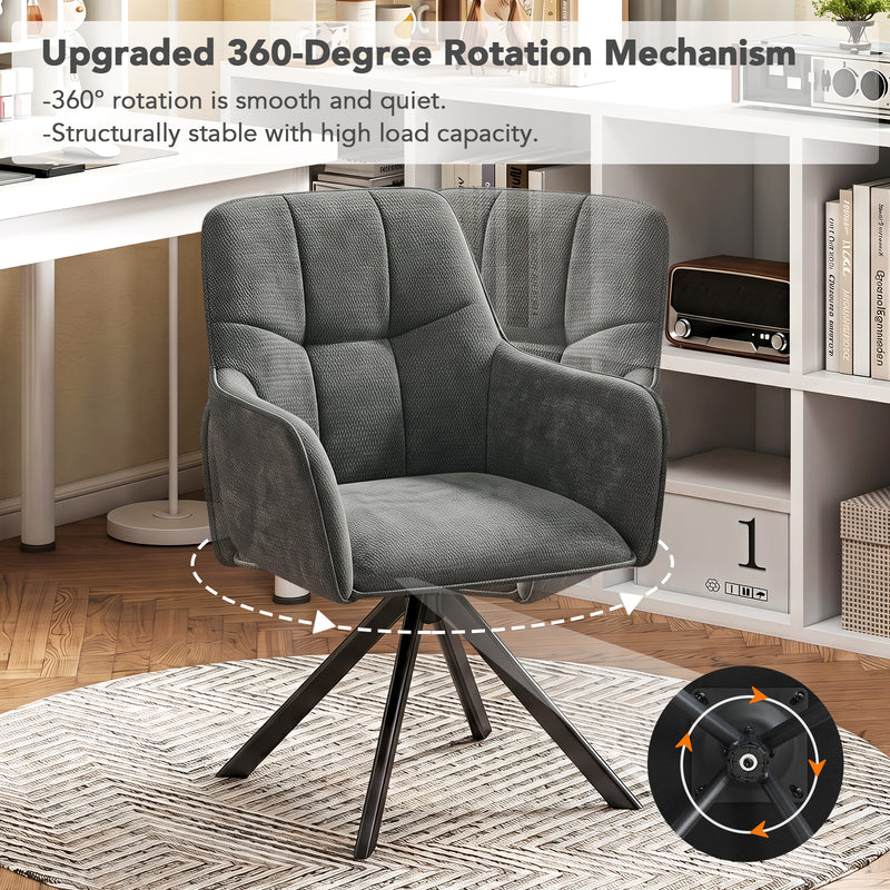 Comfortable Ergonomic Swivel Dining  Chairs Set  Of 2 for Kitchen