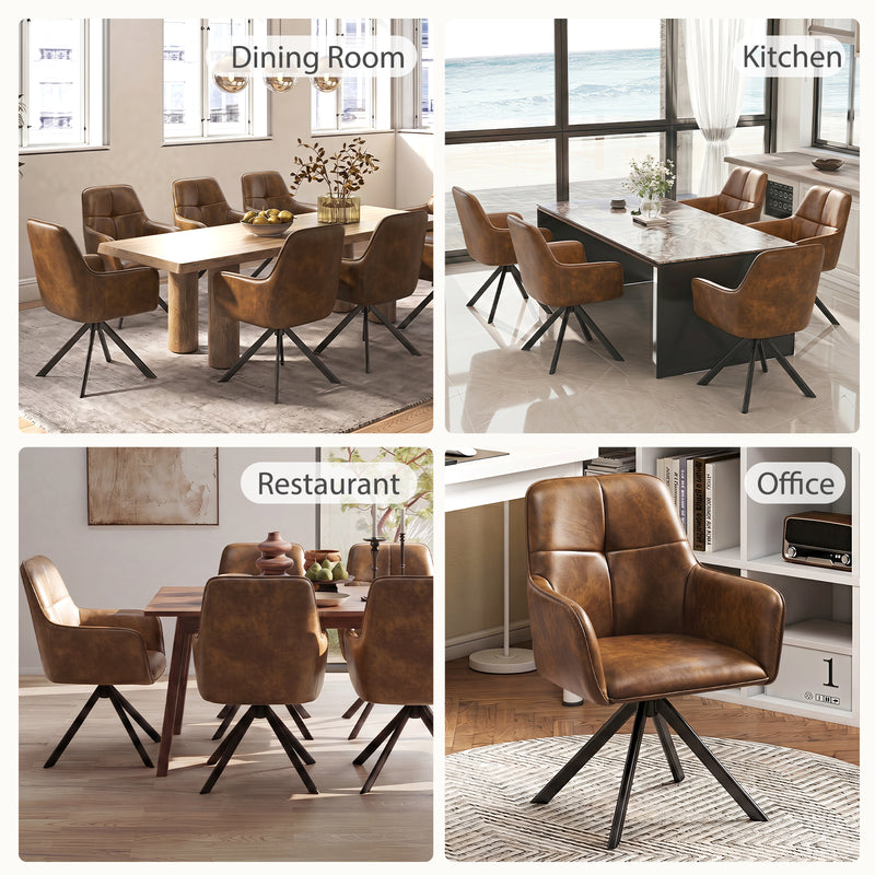 Mid Century Modern Swivel Dining Chairs Set Of 2