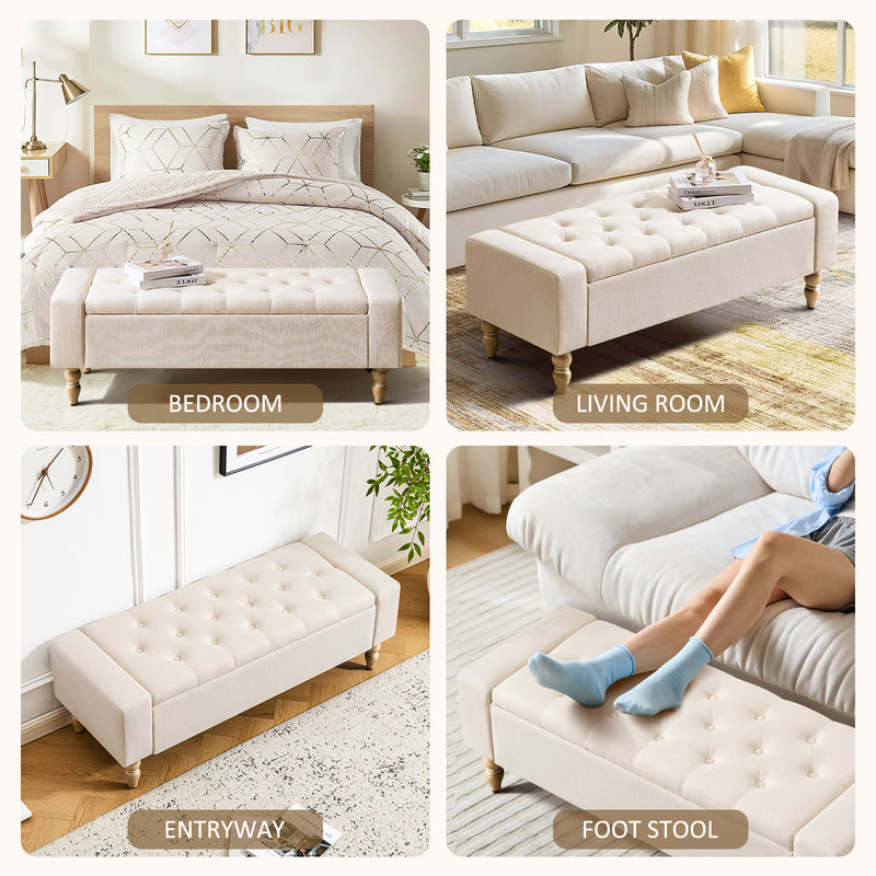 47 inch Storage Bench for End of Bed