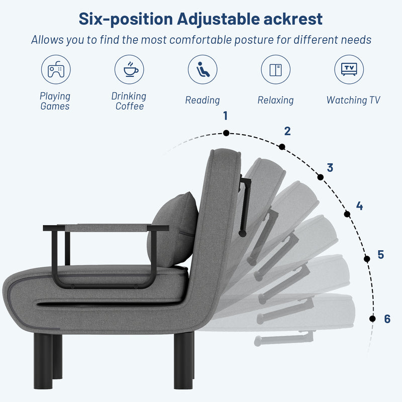 Furniliving Foldable Sofa Chair 4-in-1 Multi-Functional Lounge Chair