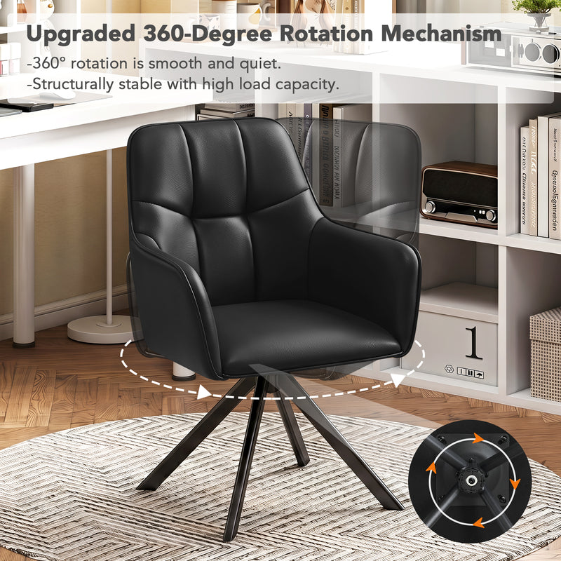 Comfortable Ergonomic Swivel Dining  Chairs Set  Of 2 for Kitchen