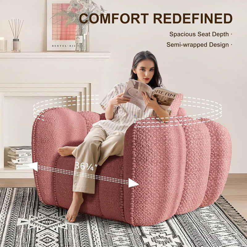 Pumpkin-Shaped Modern Accent Sofa Chair