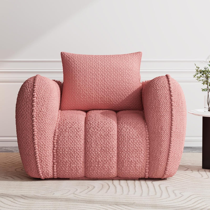Pumpkin-Shaped Modern Accent Sofa Chair