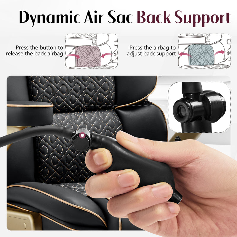Heavy Duty Leather Ofifice Chair with 5D Armrests Comfortable Seat