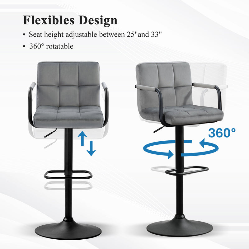 Crosdy Velvet Bar Stools