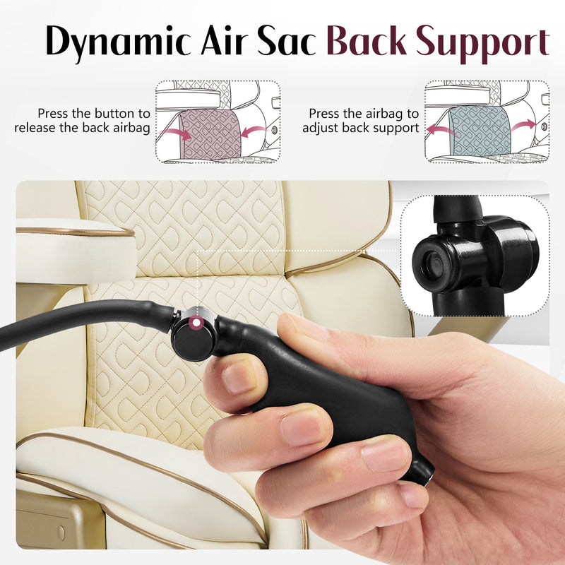 Heavy Duty Leather Ofifice Chair with 5D Armrests Comfortable Seat