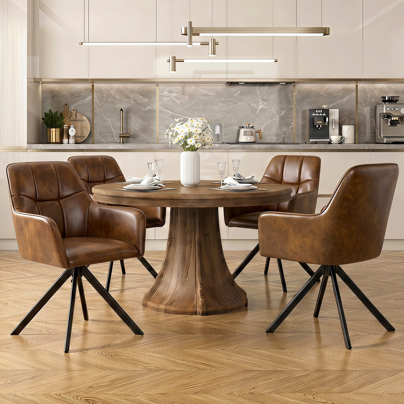 Comfortable Ergonomic Swivel Dining  Chairs Set  Of 2 for Kitchen