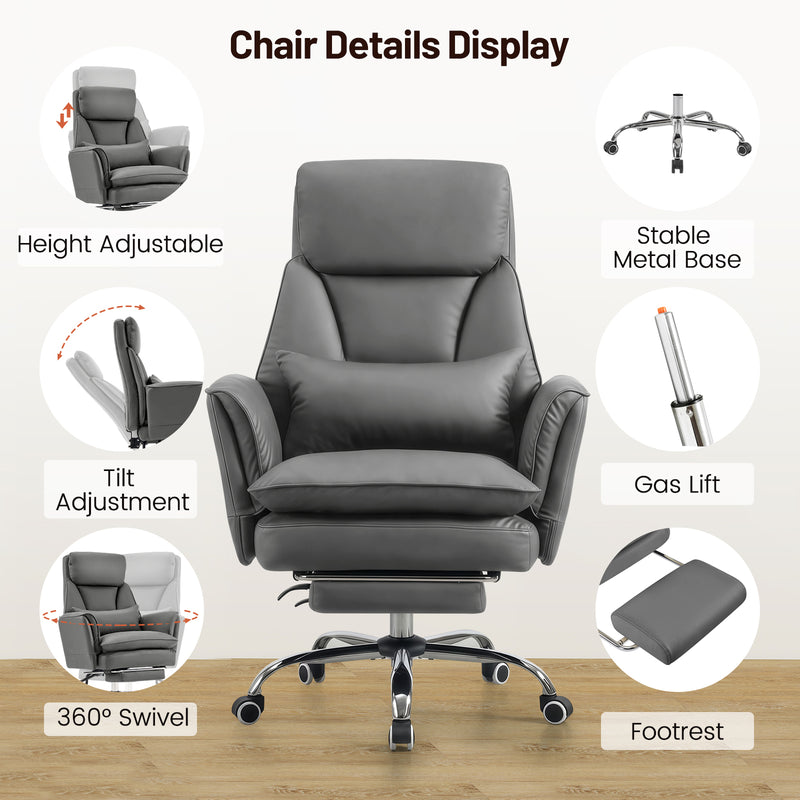 Big and Tall Office Chair Ergonomic Computer Desk Chair with Footrest