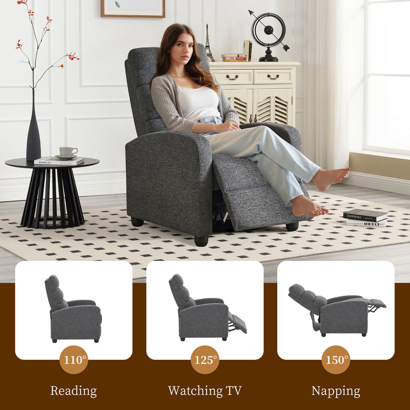 Small Manual Recliner Chair for Small Spaces