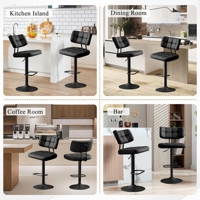 Swivel Bar Stools Set of 2 Independent backrest