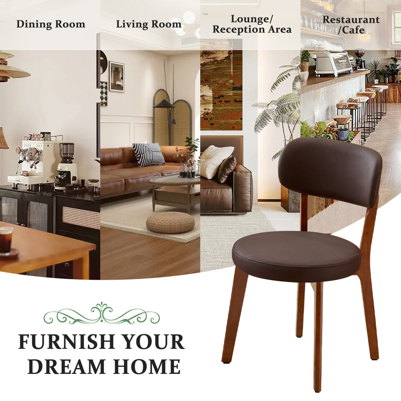 Dining Chair Set of 2, SOLID WOOD