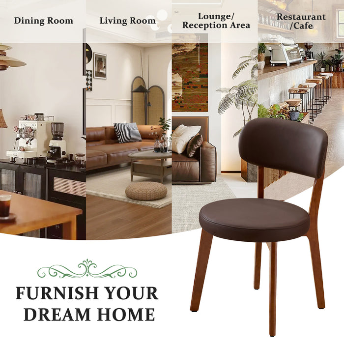 Dining Chair Set of 2, SOLID WOOD