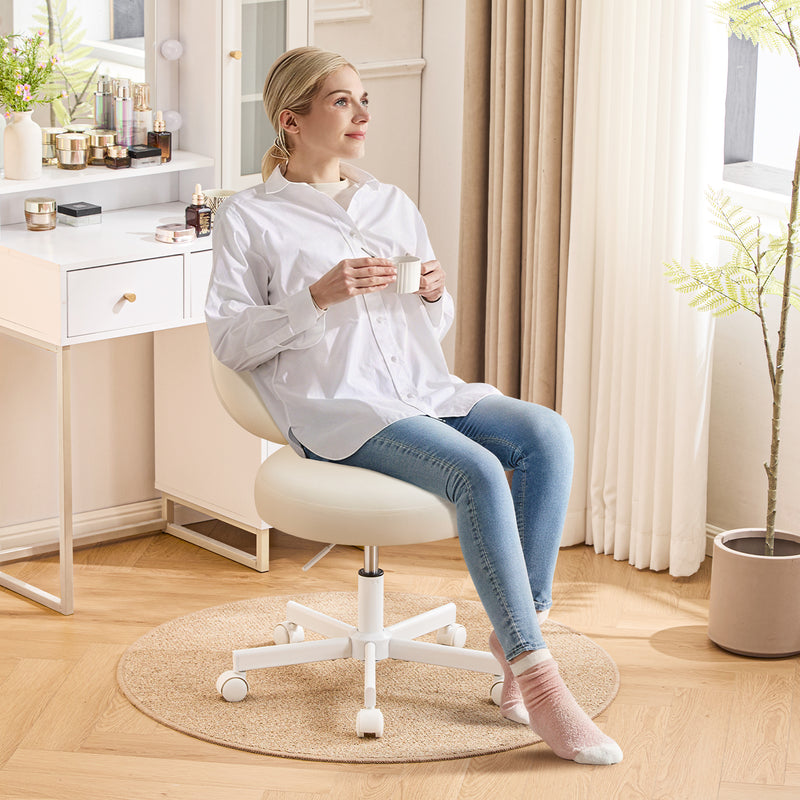 Velvet Vanity Chair with Casters