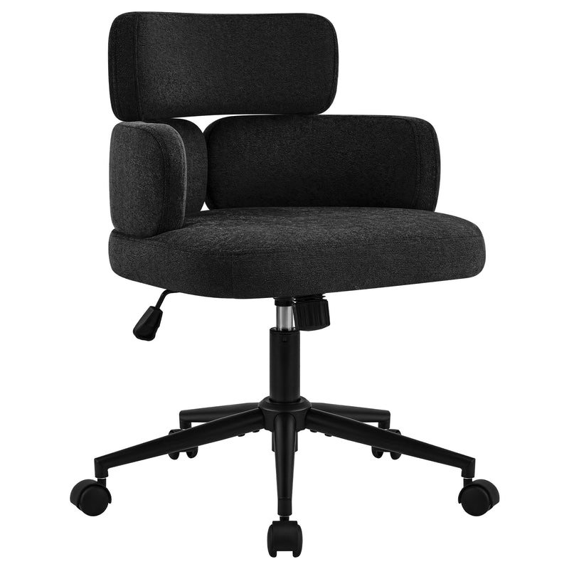 Swivel Accent Dining Chair ，Upholstered Vanity Chair With Arms