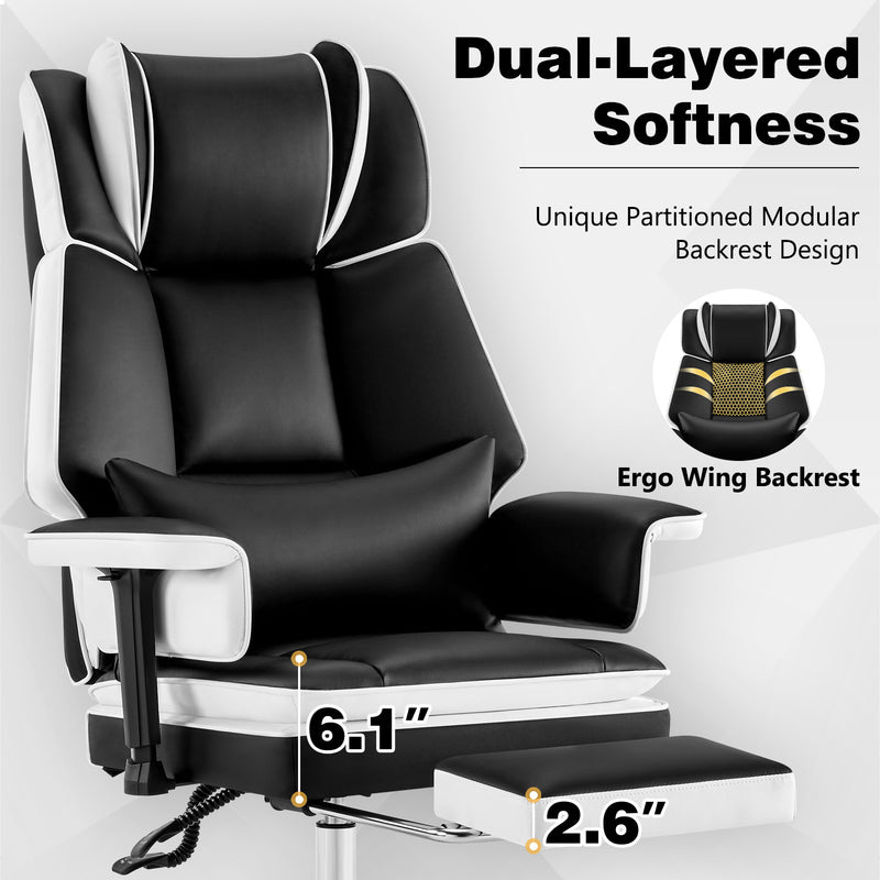 Adjustable Heavy Duty Office Chair with Footrest High Back