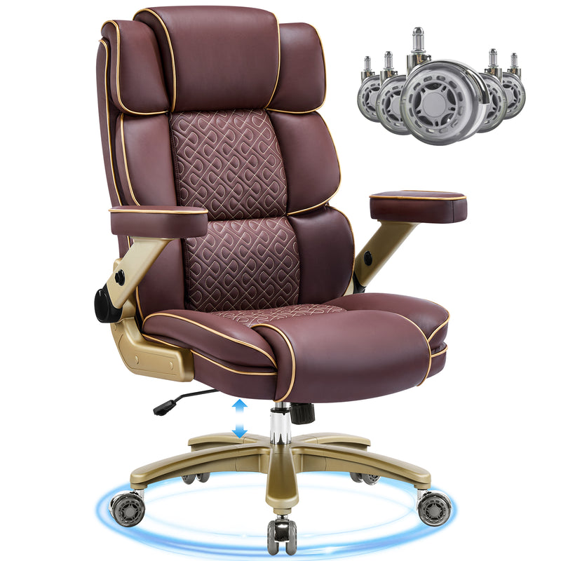 Leather Executive Chair with 5D Arms & Lumbar