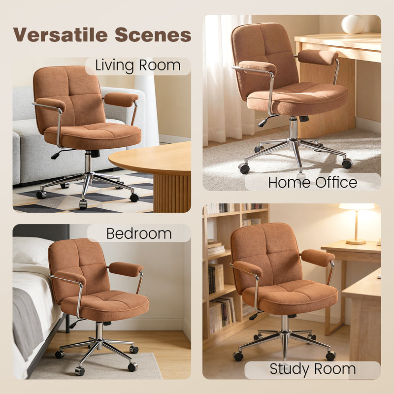 Adjustable Swivel Home Office Desk Chair With Wheels