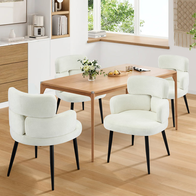 Modern Accent Dining Chair ,Upholstered Vanity Chair With Arms