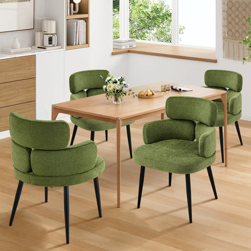 Modern Accent Dining Chair ,Upholstered Vanity Chair With Arms