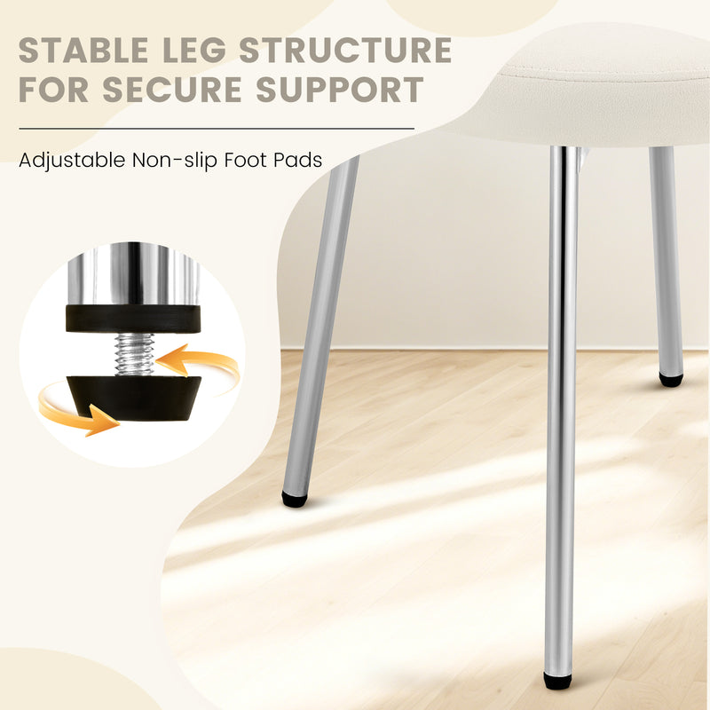 Cute Vanity Chair With Golden Legs