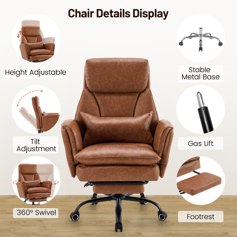Big and Tall Office Chair Ergonomic Computer Desk Chair with Footrest