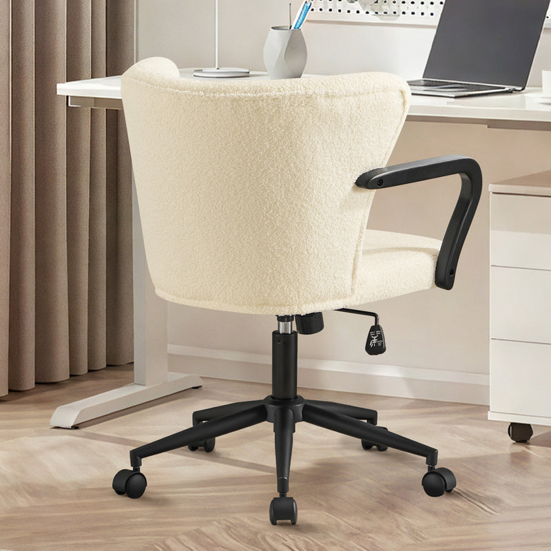 Home Office Desk Chair With Swivel,Adjustable Arm Chair With Mid Backrest