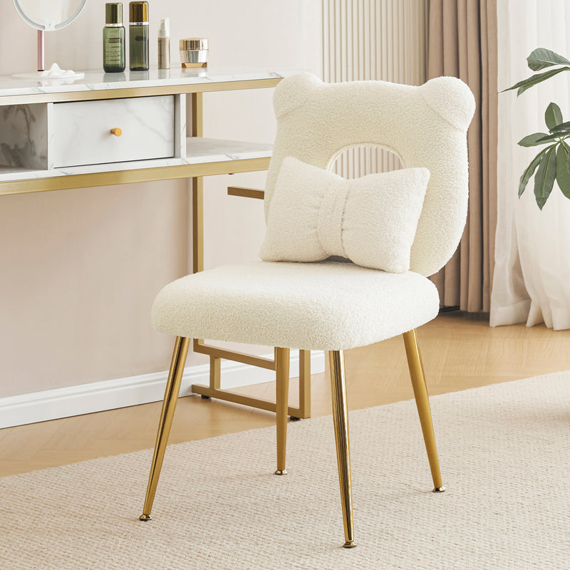 vanity chair with open-back chair