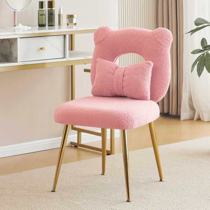 vanity chair with open-back chair