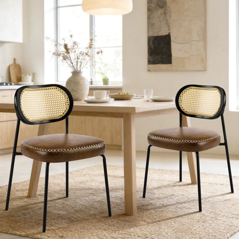 Luxury-Simplified 2-PCs Rattan Dining Chairs