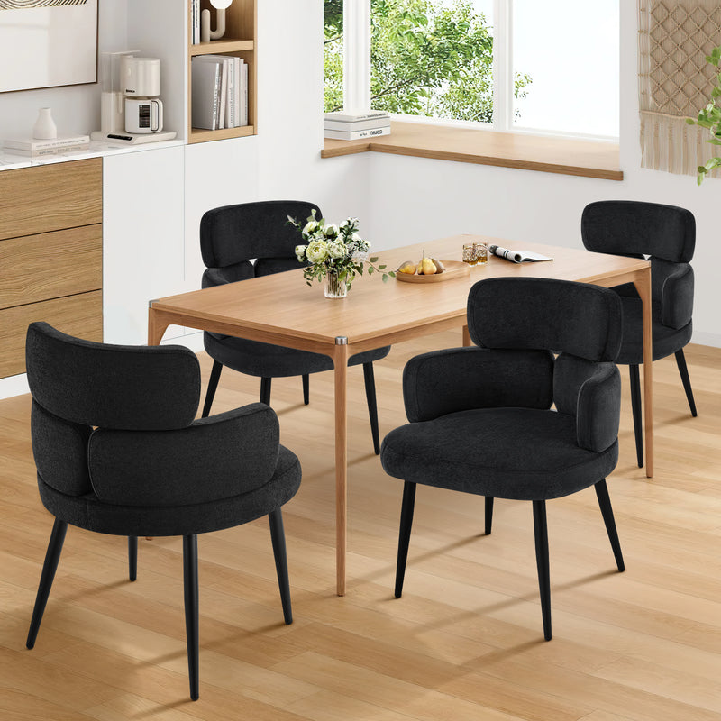 Modern Accent Dining Chair ,Upholstered Vanity Chair With Arms