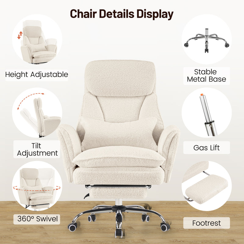 Big and Tall Office Chair Ergonomic Computer Desk Chair with Footrest