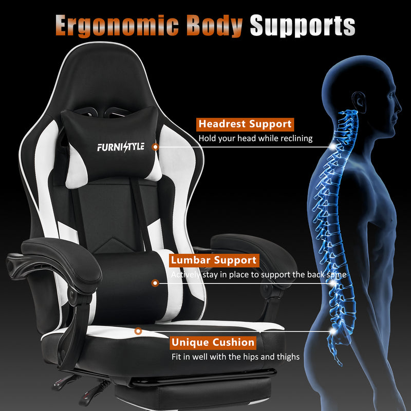 Gaming Chair with Footrest