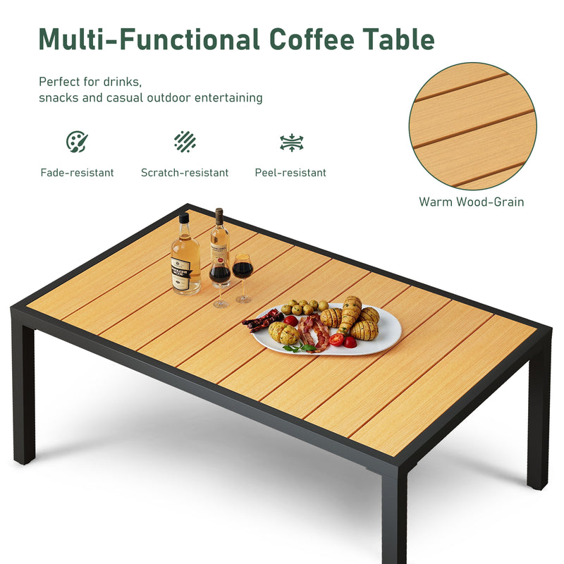Furniliving  Patio Furniture Set, 2-Piece Steel Outdoor Sectional, 2-Seats Patio Conversation Set with Deep Seating